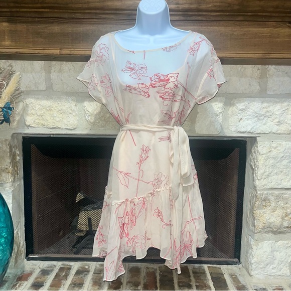 All Saints Sara Verity Sheer Asymmetrical Dress - Picture 8 of 15